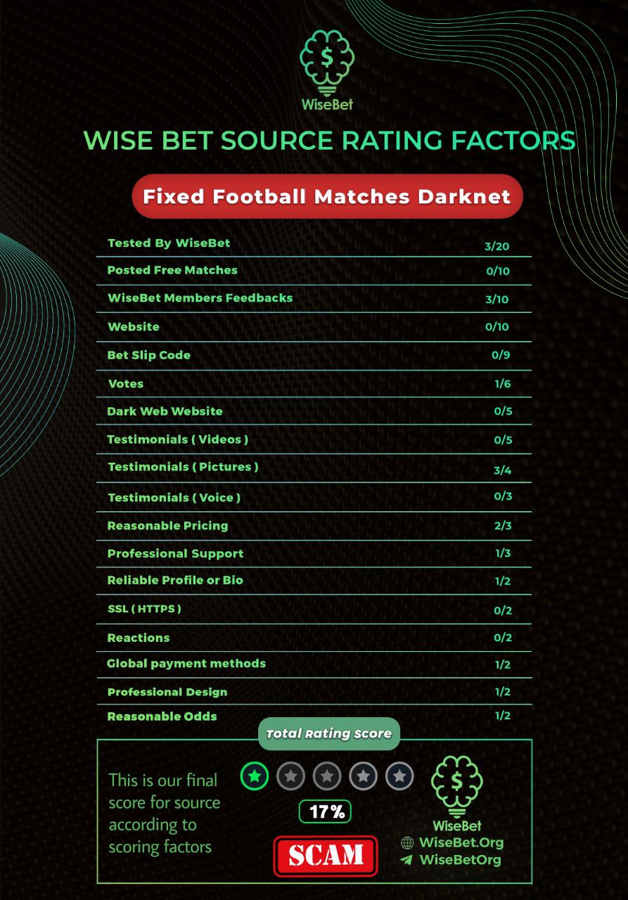 Fixed Football Matches Darknet